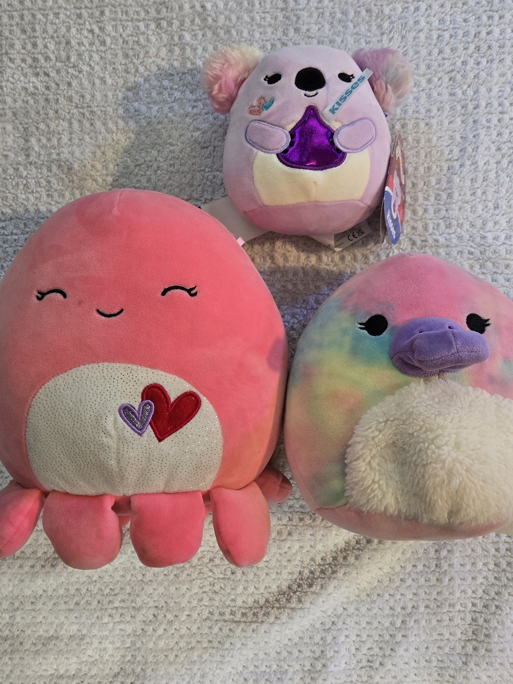 Kisses Squishmallows Pastel Rainbow Plush Trio by Kiss
